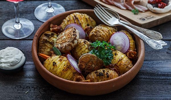 بطاطس هاسلباك مشوية على شواية ساهارا